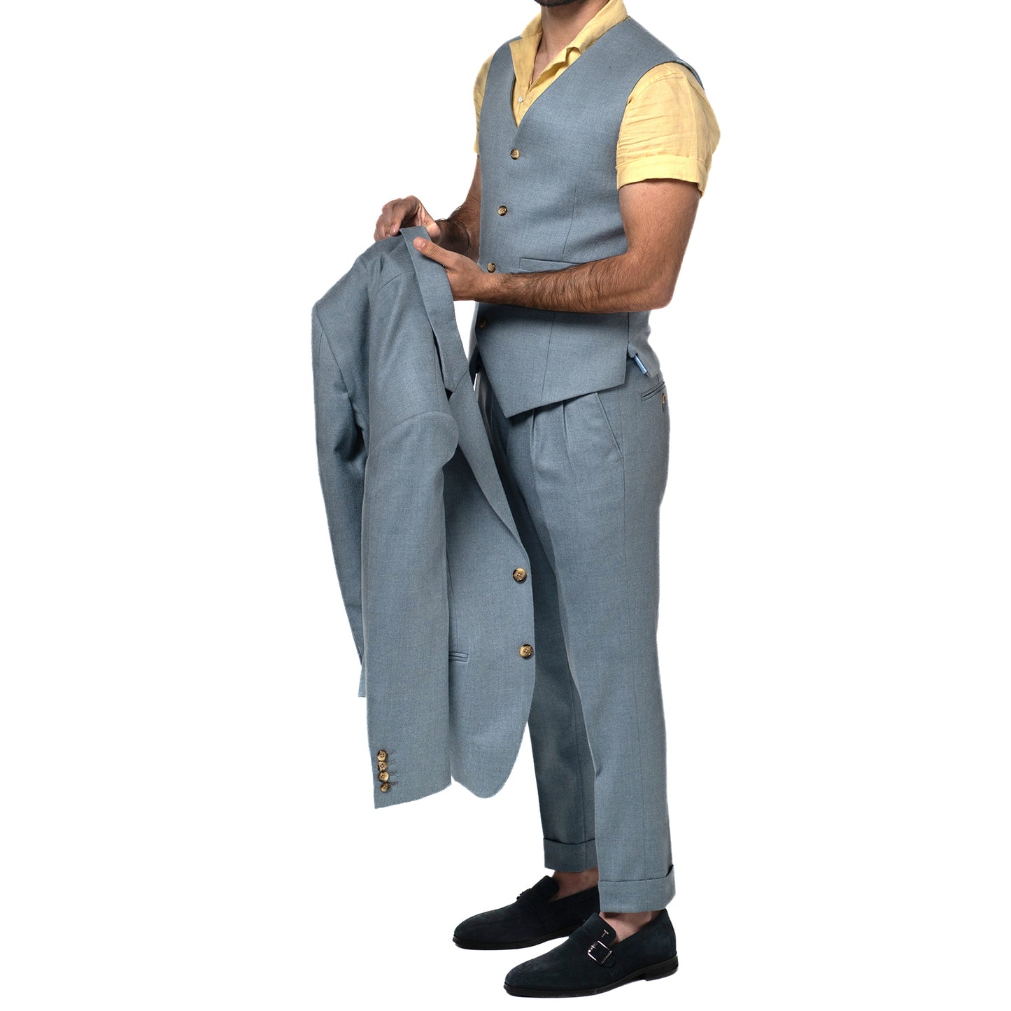 The Windsor Three Piece - Dust Blue