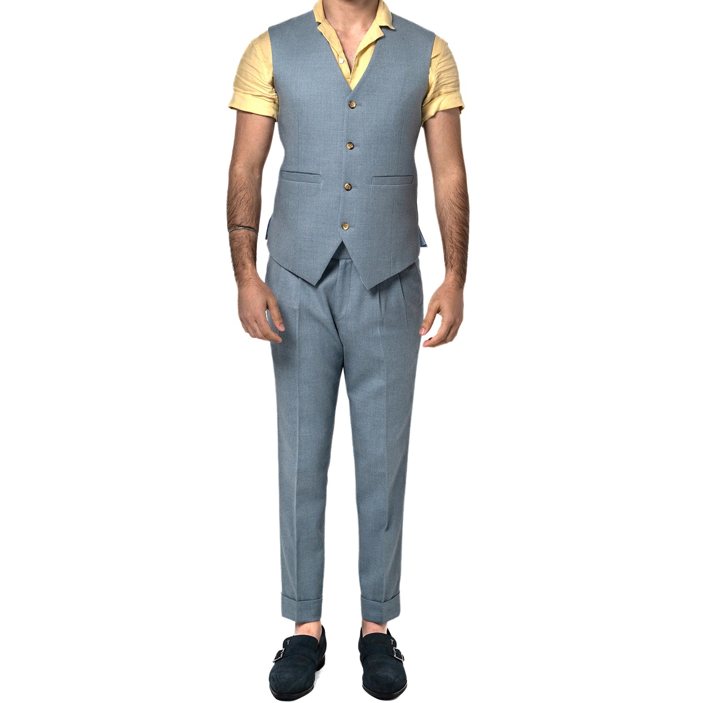 The Windsor Three Piece - Dust Blue
