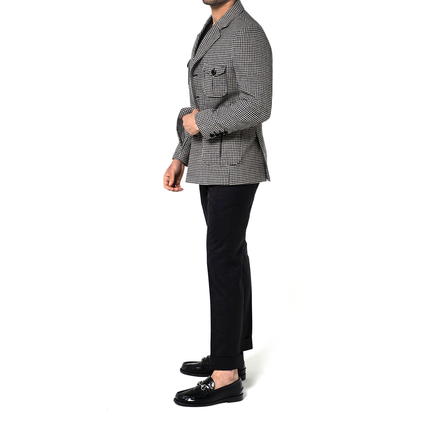 The Sailor Jacket - Houndstooth B/W