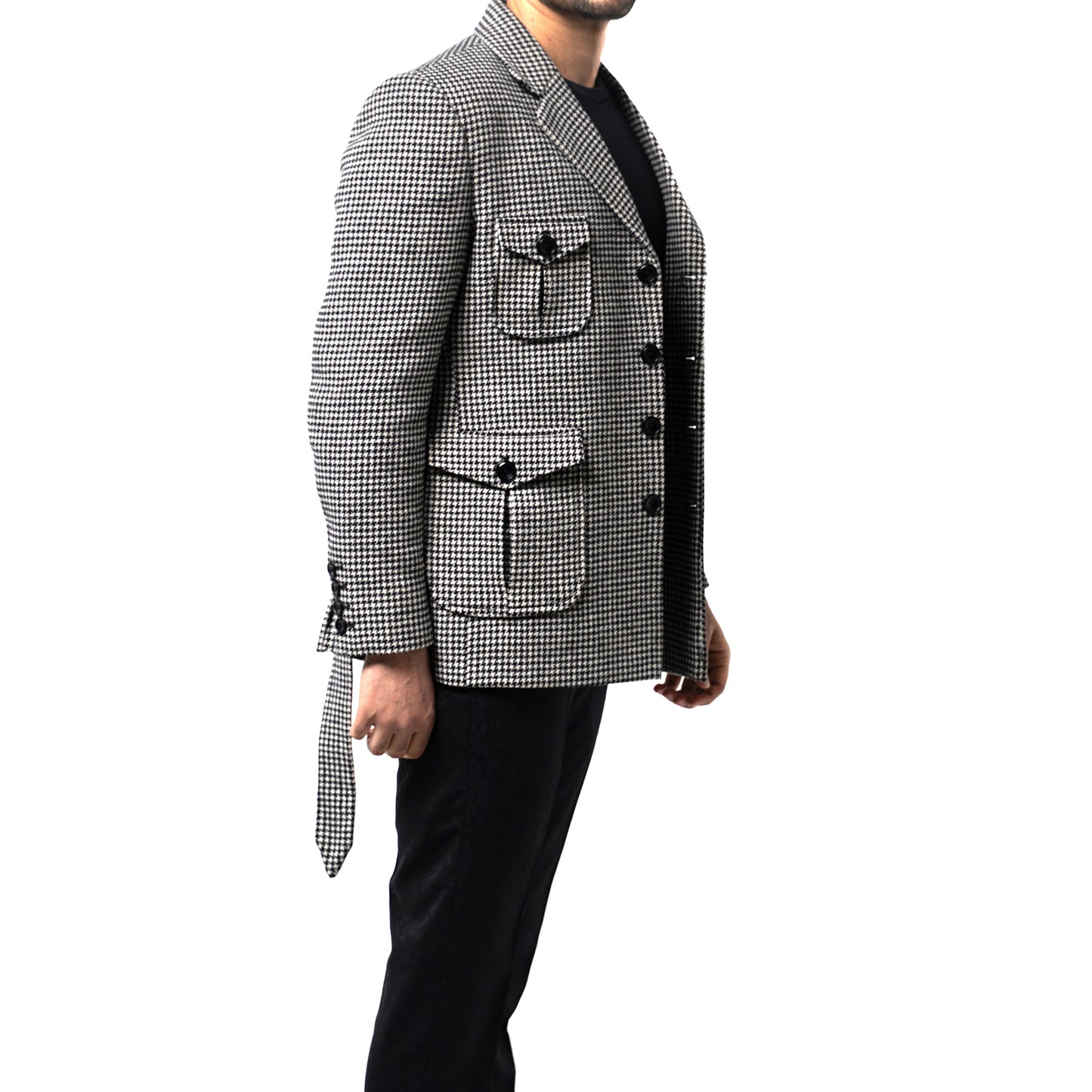 The Sailor Jacket - Houndstooth B/W
