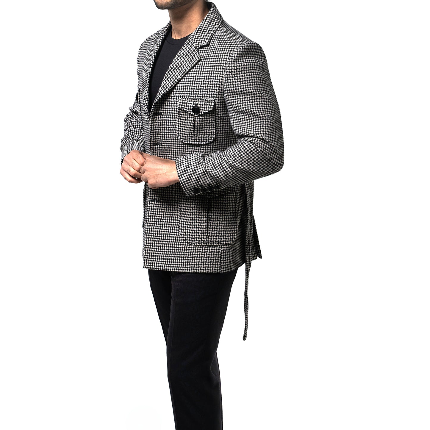 The Sailor Jacket - Houndstooth B/W