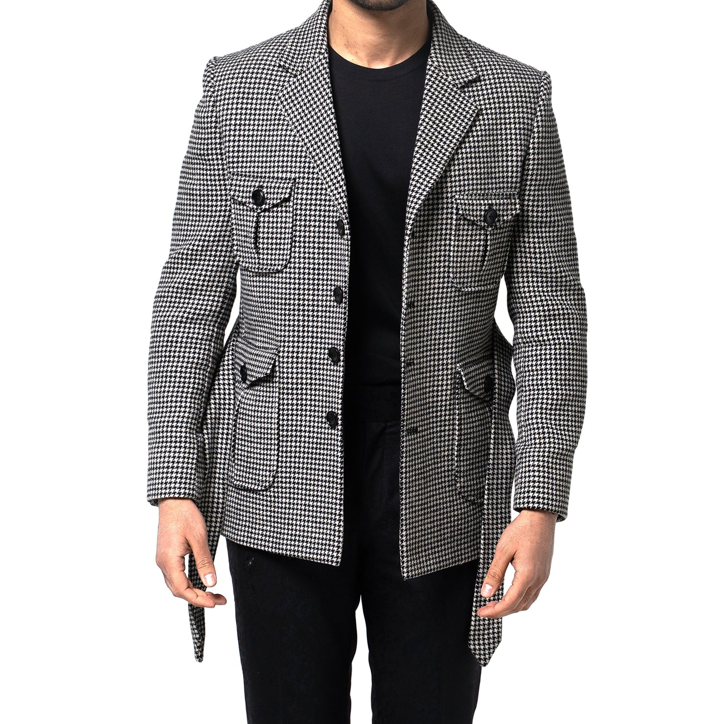 The Sailor Jacket - Houndstooth B/W